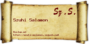 Szuhi Salamon névjegykártya